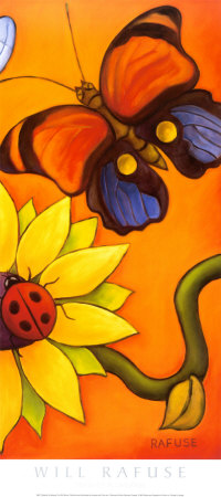 Gotta love the whimsy ... and the colour! :: \'Butterfly and Ladybug\' by Will Rafuse